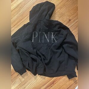 Pink rhinestone hoodie